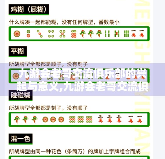 九游会老哥交流俱乐部的兴起与意义,九游会老哥交流俱乐 九游会老哥交流俱乐部的兴起与意义,九游会老哥交流俱乐