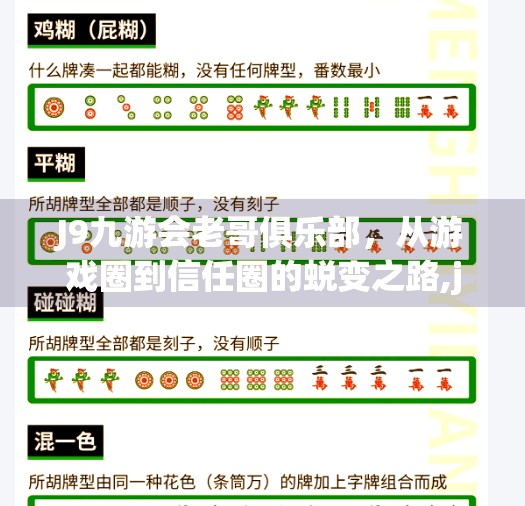J9九游会老哥俱乐部，从游戏圈到信任圈的蜕变之路,j9九游会老哥俱乐部值得信赖